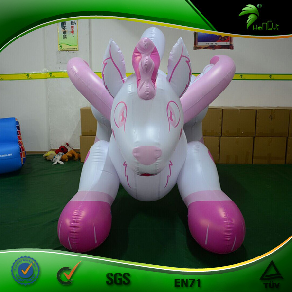 New Colorful Pink Inflatable Flying Wolf / Hongyi Inflatable Cartoon Wolf