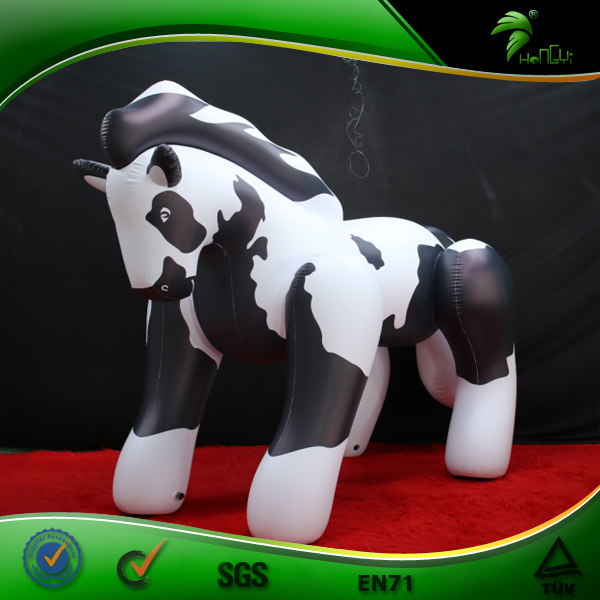 life size Inflatable Cartoon Black Horse Custom Giant Cartoon Adult Inflatable Bouncy Horse Toy