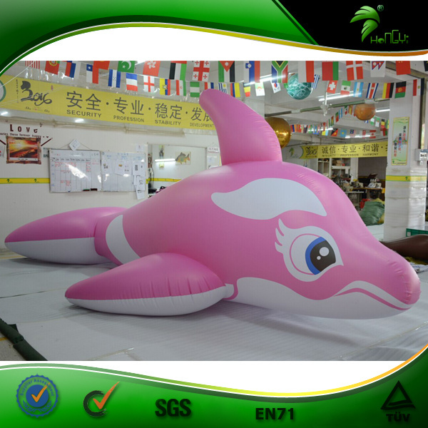 Giant Realistic Inflatable Pool Floating Pink Dolphin Model PVC Sealed Inflatable Fish Balloon