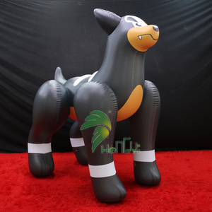 Inflatable Black Wolf Balloon Inflatable Cartoon Character Dogs Giant Goat Animal Toys