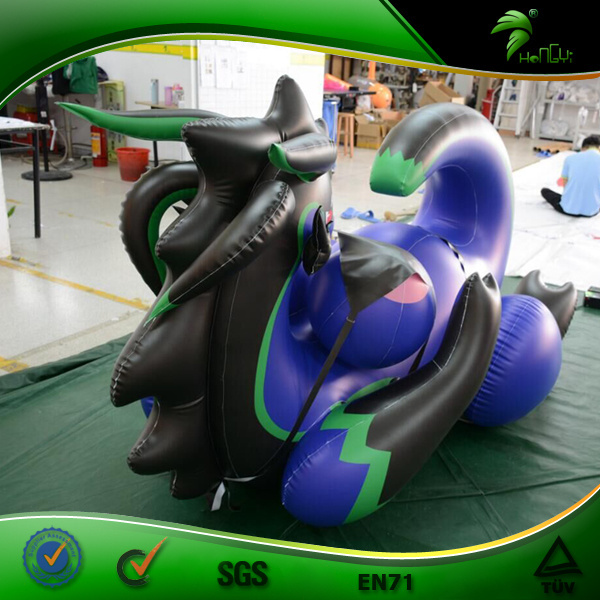 Blue And Black Inflatable Flying Dragon Hongyi Inflatable Dragon Toy