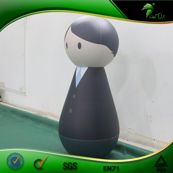 Inflatable Human Shape Balloon With Suit Inflatable Kokeshi Doll Inflatable Cartoon Air Mascot