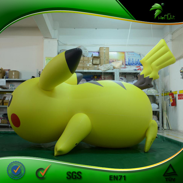 Hongyi Toys Cute Inflatable Yellow Pikachu Inflatable Famous Riding Pokemon Inflatable Movie Model