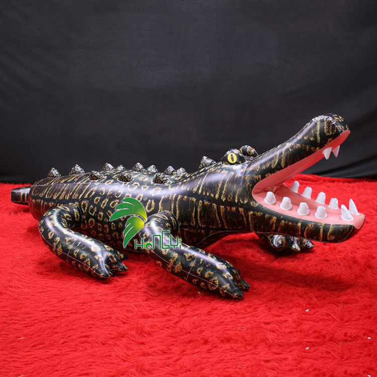 Hongyi Custom Giant Inflatable Crocodicile Advertising Inflatables Cartoon Mascot PVC Inflatable Animal Toy