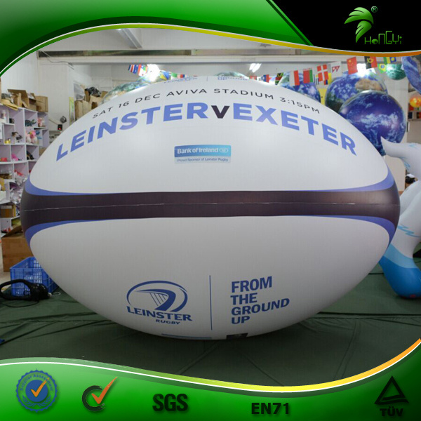 Campaign Parade Balloon Custom Floating Advertising  Giant Inflatable Rugby Ball