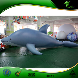 Blue Inflatable Dolphin Cartoon Helium Balloon Inflatable Sea Fish Animal Flying Toys Advertising Parade Balls