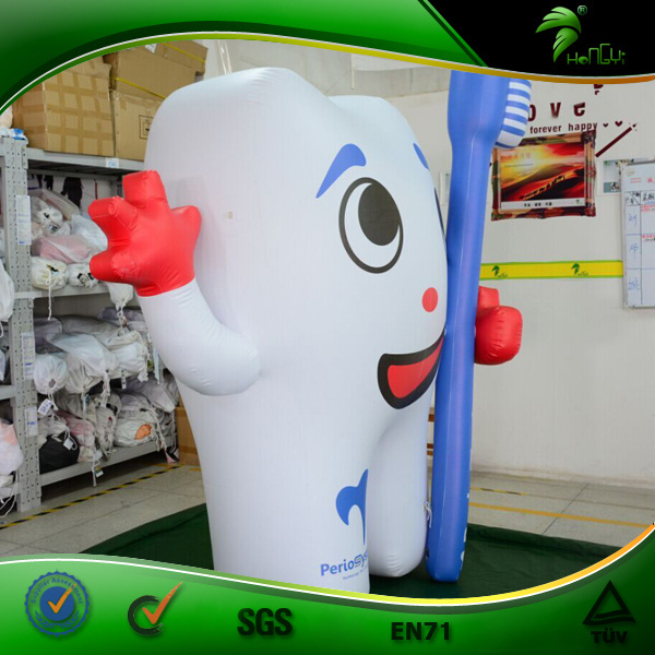 Dental Outdoor Advertising Inflatable Tooth Balloon Custom Inflatable Tooth With Toothbrush