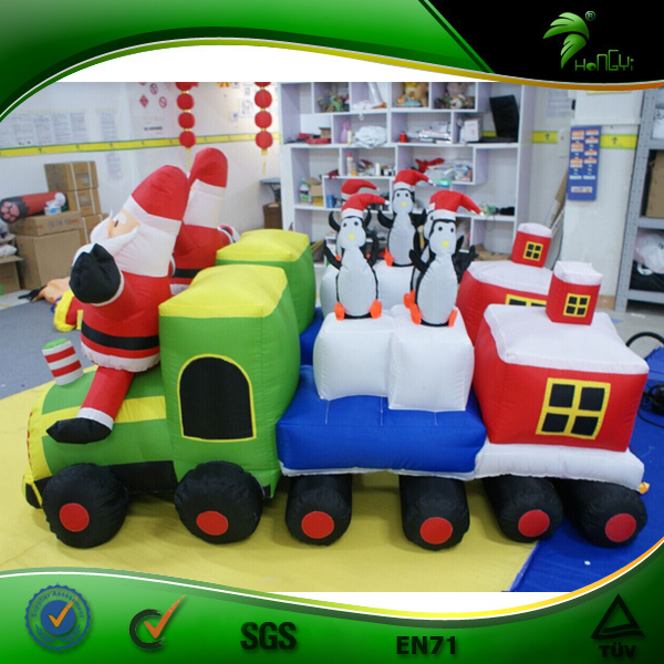 Inflatable Christmas Train Inflatable Santa Claus Balls Outdoor Christmas Decoration Balloon