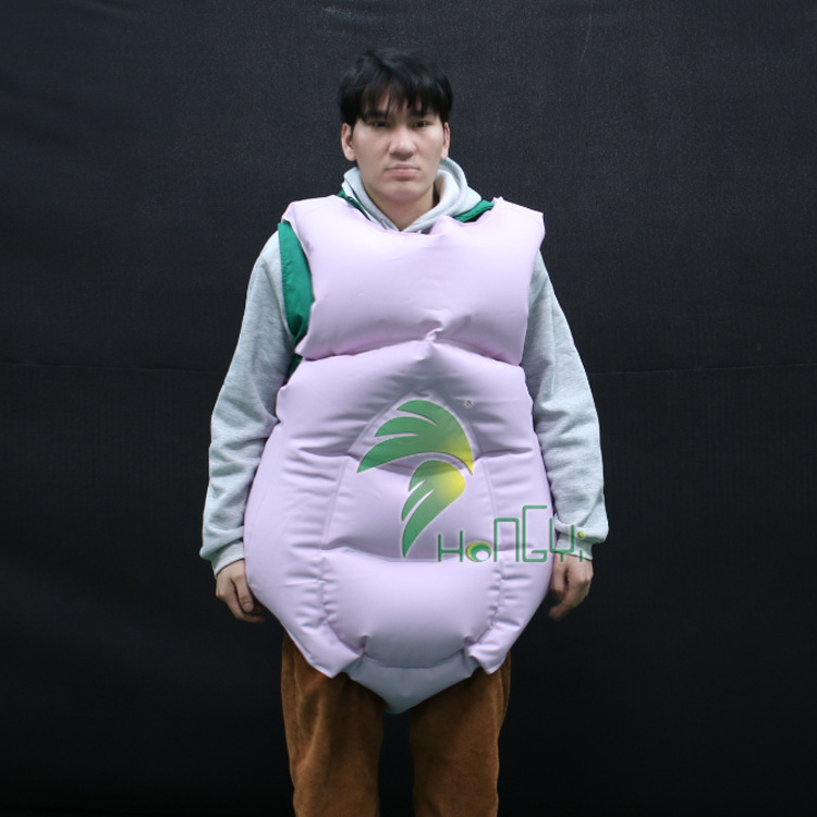 Inflatable Custom Pink Vest Suit Inflatable Latex Jacket Costume Bounce Sexy Inflation Suit hongyi