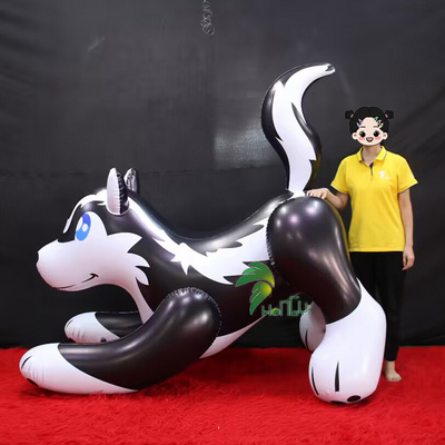 Hot-selling Toys Inflatable Black Husky, Custom Inflatable Dog Toy Hongyi Flying Wolf