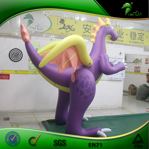 hongyi Inflatable Purple Float Flying Dragon Ride Custom Animal Toy Dinosaur Inflatable Costume Mascots