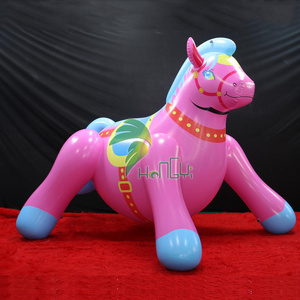 Ride On Inflatable Animal Hongyi Inflatable Horse Toy Bouncy Big Belly Inflatable Pink Horse