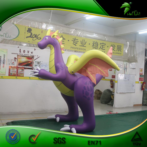 hongyi Inflatable Purple Float Flying Dragon Ride Custom Animal Toy Dinosaur Inflatable Costume Mascots