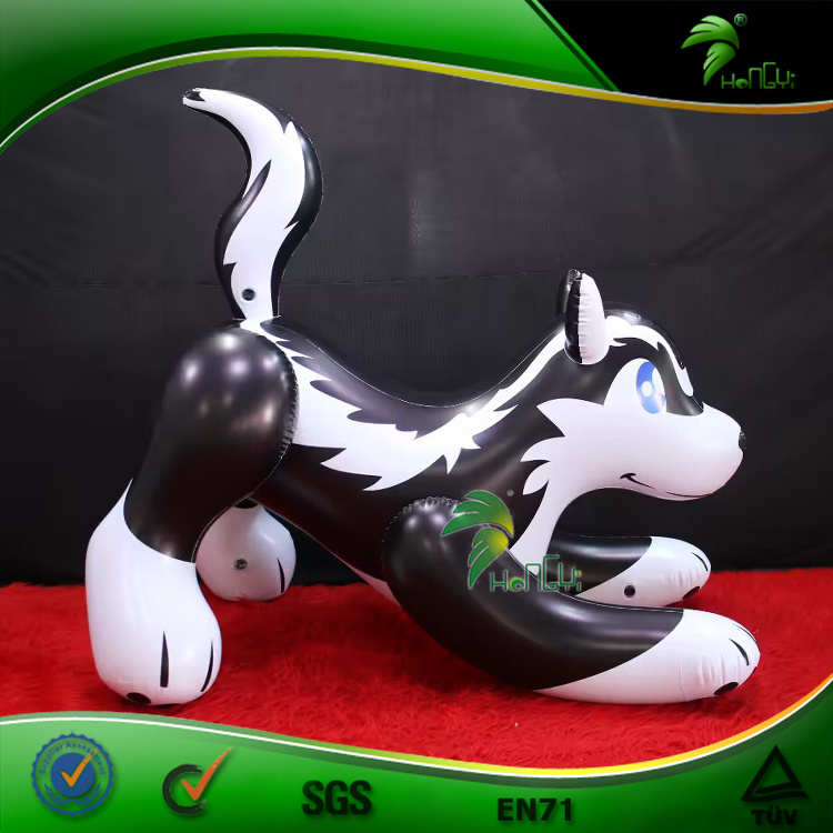 Hot-selling Toys Inflatable Black Husky, Custom Inflatable Dog Toy Hongyi Flying Wolf