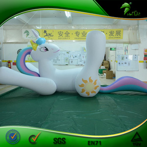 hongyi Inflatable Animal Toy Giant Water Floating Unicorn PVC Swimming Toys Pony Cartoon