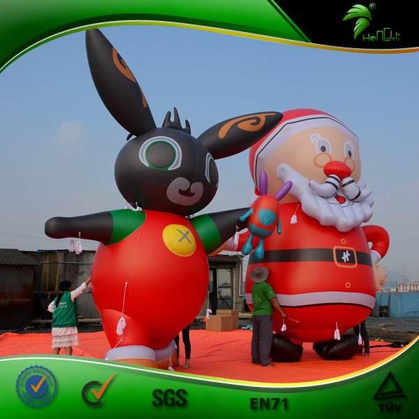 Christmas Decoration Inlflatable Santa Claus Parade Helium Balloon Xmas Rooftop Inflatable Santa