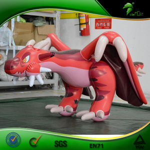 Custom Inflatables Red Dragon PVC  High Quality Inflatable Animal Toy Hongyi Inflatable Dragon With Wing