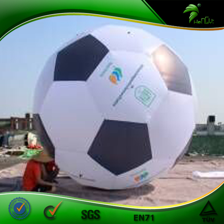 Custom Inflatable Soccer Advertising Balloon Giant Inflatable Football With Blower For Sports Event Decoration