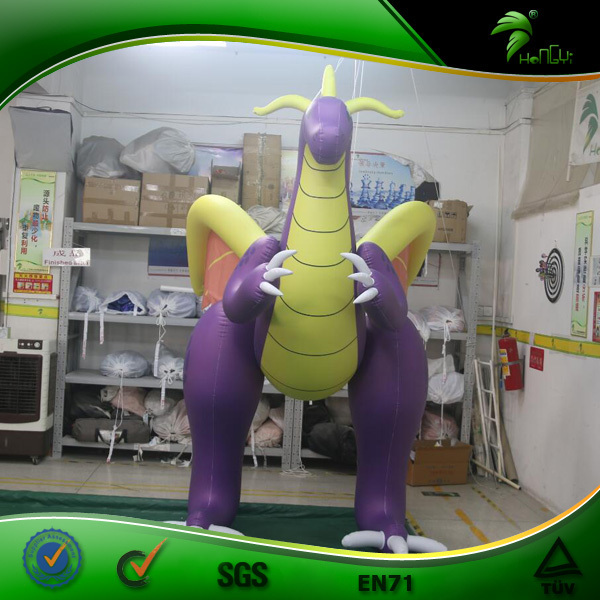 hongyi Inflatable Purple Float Flying Dragon Ride Custom Animal Toy Dinosaur Inflatable Costume Mascots