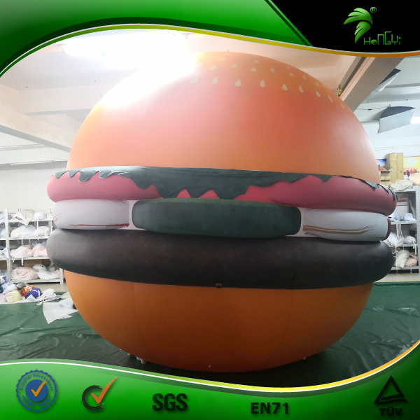 Advertising Giant Inflatable Spicy Hamburger Inflatable Chicken Burger Food Helium Model