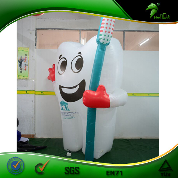 Advertising Tooth with Brush Modeling Inflatable Helium Ball for Dentist Clinic Custom Shape Balloon