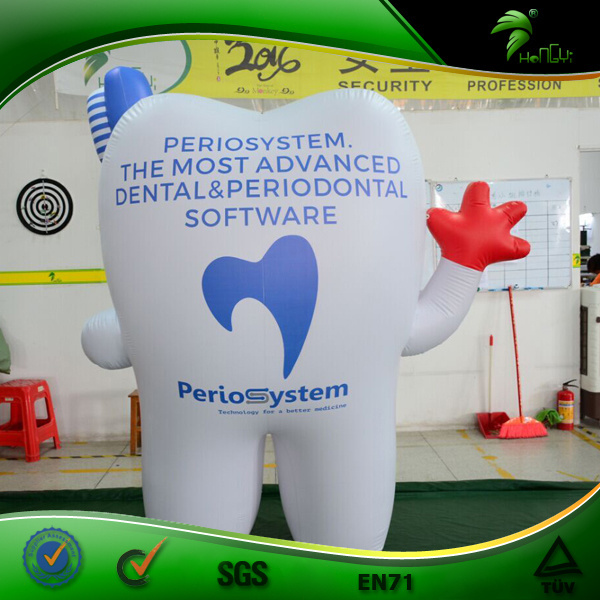 Dental Outdoor Advertising Inflatable Tooth Balloon Custom Inflatable Tooth With Toothbrush