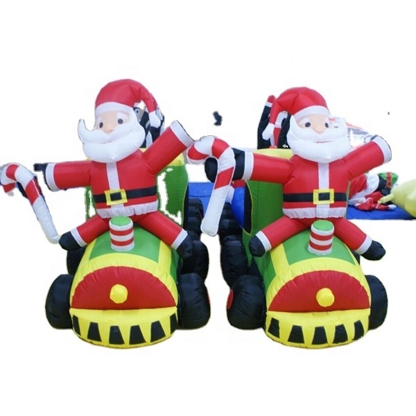 Inflatable Christmas Train Inflatable Santa Claus Balls Outdoor Christmas Decoration Balloon