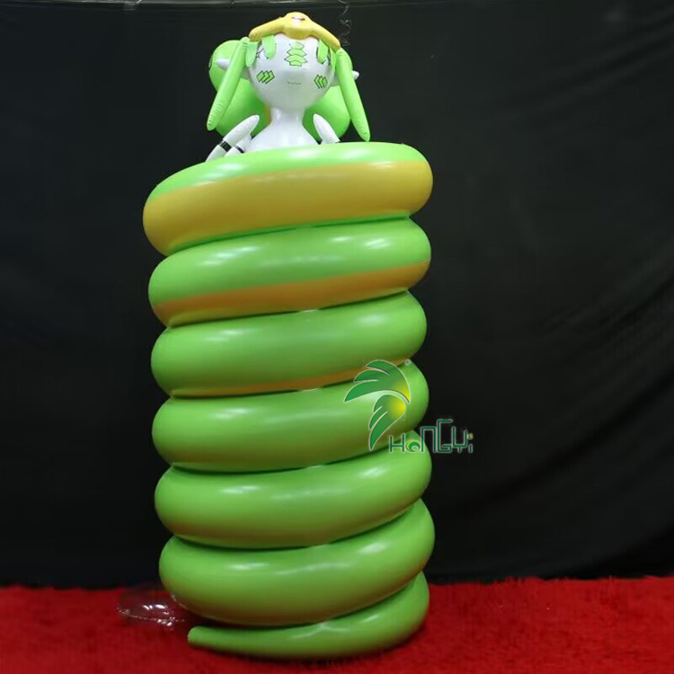 Long Tail Green Inflatable Snake Girl for Sale