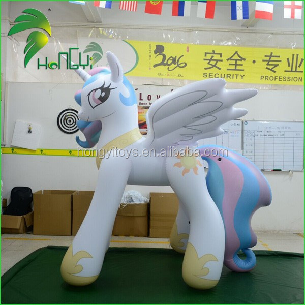 Charming cartoon character Inflatable moon horse  , sexy girl with horse for sale