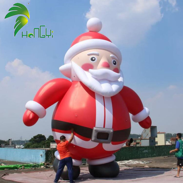 High Quality Christmas Inflatable Balloons Giant Durable PVC Inflatable Santa Claus Balloon for Events