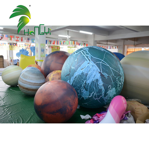 LED Lighting Decorative Solar System Planets Balloons Customized Inflatable Planet for Party Decor