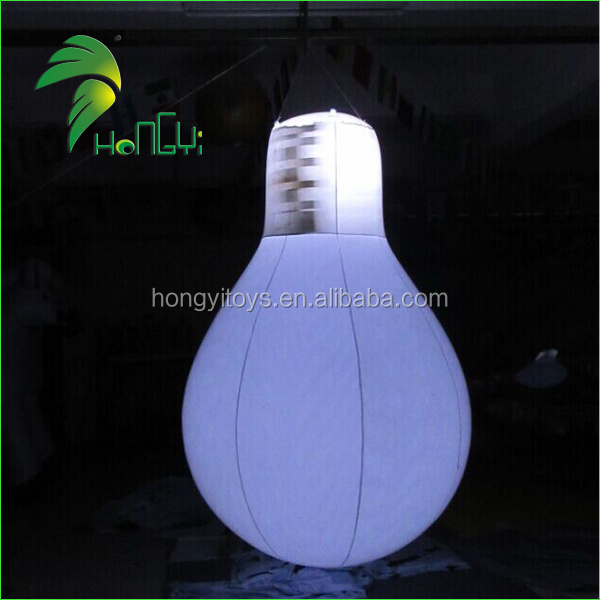 inflatable new invention snow globe lamp bulb / inflatable led light shape balloon