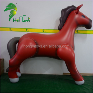 Christmas Animated Inflatables / Khan Blood Red Color Inflatable Horse / Life Size Inflatable Horse