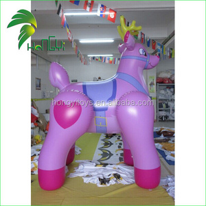 Cheap Pink Inflatable Giant Animal Toys, Large Inflatable Cartoon Fat Deer Horse