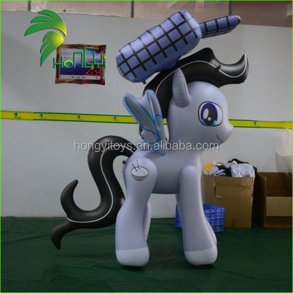 0.4mm PVC Material Black Inflatable Horse Model , Life Size Horse Toy , Inflatable Sexy Horse