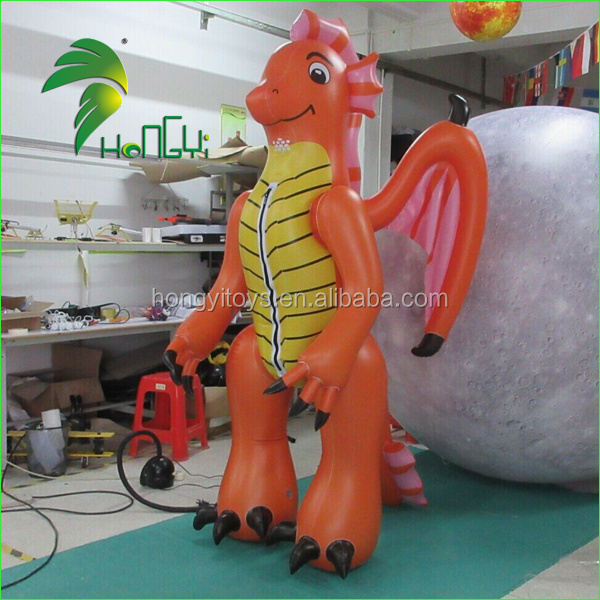 High Quality Gient Inflatable Orange Dragon Costume / Inflatable Dragon Costume For Adult