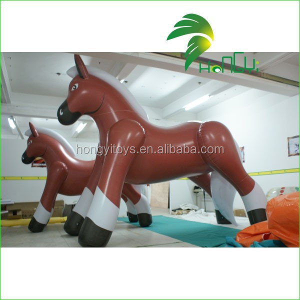 Hongyi Inflatable Brown Horse Cartoon Toy , Sexy Animal Inflatable Horse Toys For Sale