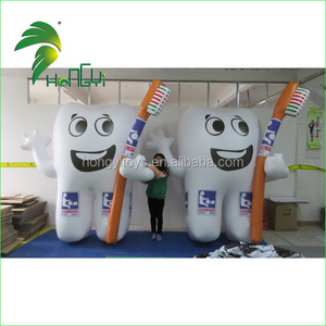 Small Inflatable Medical Dental Figures / Promotional Advertising Tool Inflatable Tooth Prop