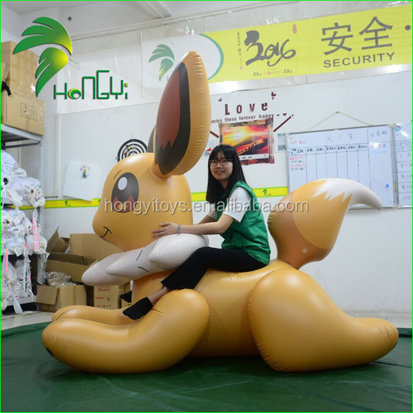 Cute Inflatable Giant Rabbit Cartoon , Inflatable Easter Bunny From Hongyi Toy