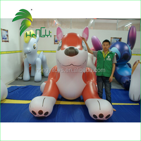 PVC0.4 Lovely Inflatable Husky Dog Animal Cartoon Inflatable Husky From Hongyi Toy