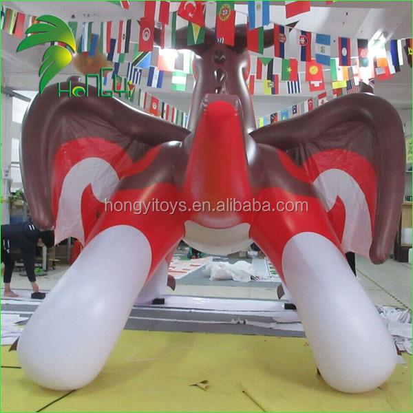 Custom Made Giant Inflatable Red Dragon,Hongyi PVC Animal Toy With Factory Price