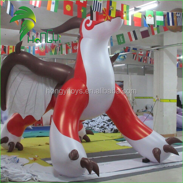 Custom Made Giant Inflatable Red Dragon,Hongyi PVC Animal Toy With Factory Price