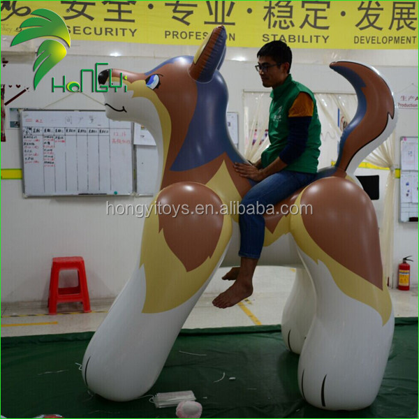 Hongyi Inflatable Toy / 1.0 MM PVC Inflatable Dog / Inflatable Dog Toy can Carry 90KG People