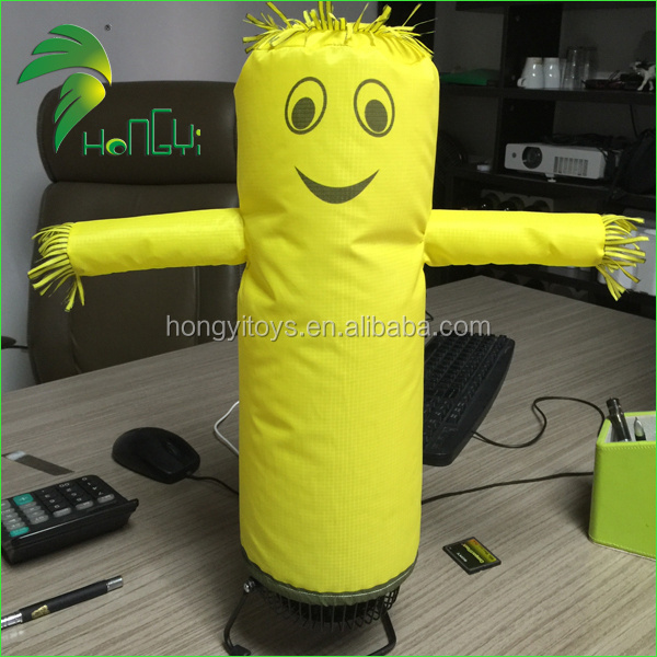 Cheap Small Desktop Sky Inflatable Tube Man Dancer / Indoor Yellow Inflatable Air Dancer for Advertising Display