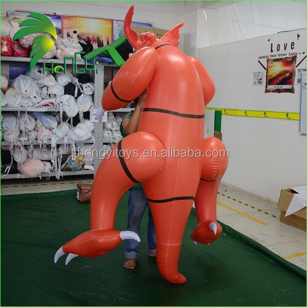 Customized Pantone Color PVC Inflatable Animal Cartoon Toys / Inflatable Dragon From Hongyi Toy