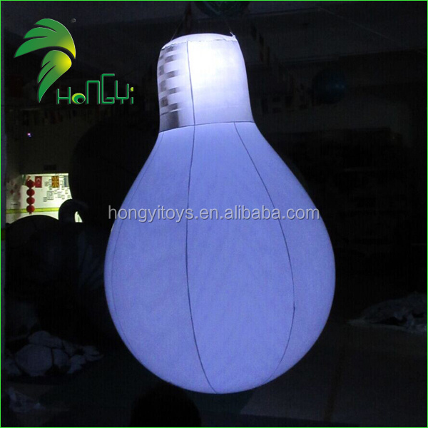 inflatable new invention snow globe lamp bulb / inflatable led light shape balloon