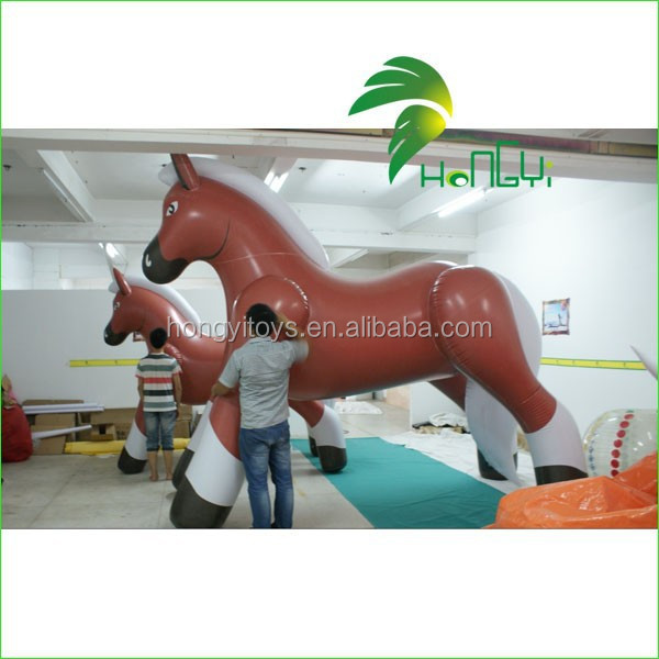 Hongyi Inflatable Brown Horse Cartoon Toy , Sexy Animal Inflatable Horse Toys For Sale