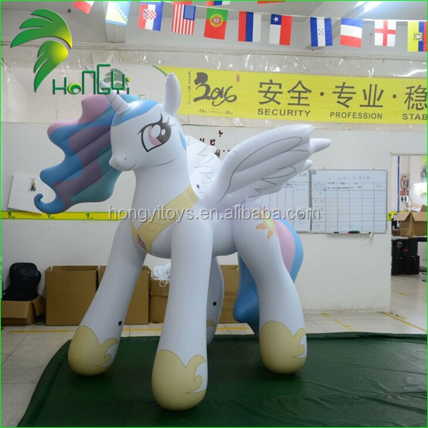 Charming cartoon character Inflatable moon horse  , sexy girl with horse for sale