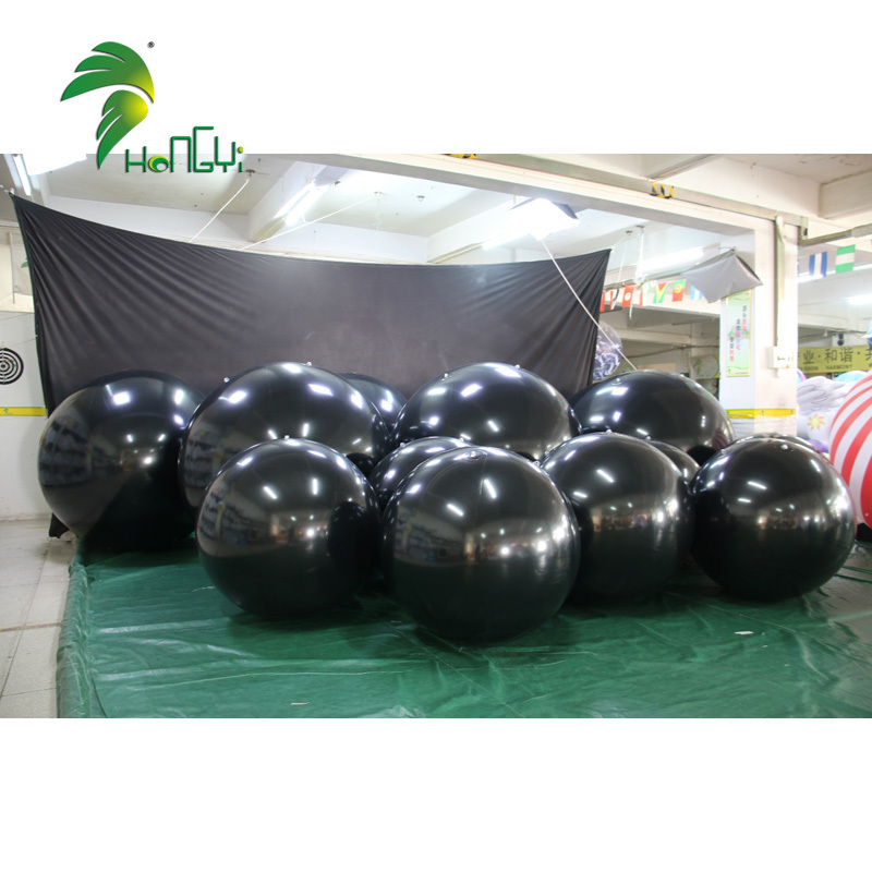 High quality balloon inflatable custom smooth shiny black balloons giant  pvc balls