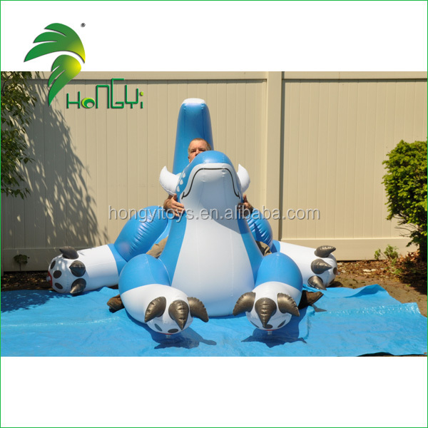 Hot selling Giant Inflatable Animal Cartoon Characters / Inflatable Jumping Animal / Inflatable Blue Dragon